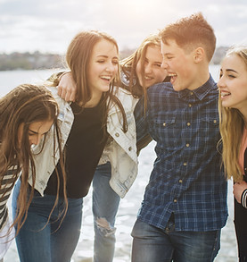 Happy group of friends