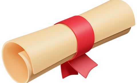 Diploma with Red Ribbon