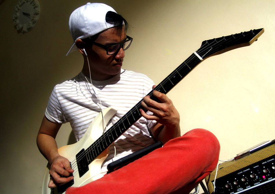 Playing Electric Guitar
