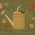 Floral Watering Can Art