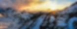 Lever de soleil sur les montagnes