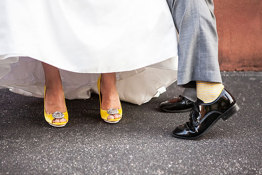 Wedding shoes close-up