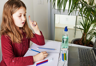 Girl Studying Online