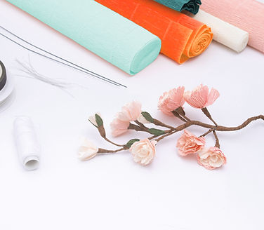 Flores de papel corrugado