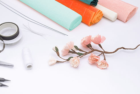 Fiori di carta ondulata