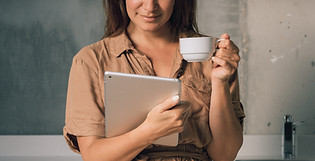 Woman Using Tablet