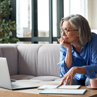 woman doing a home search