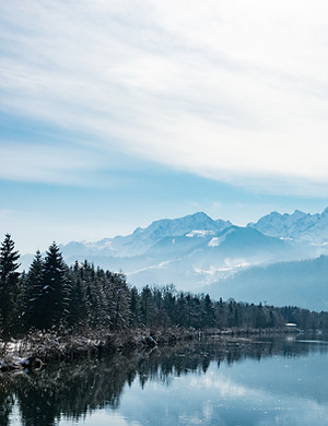 winter mountains scene