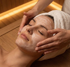 Tratamento facial de spa