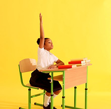 Girl Raising Hand