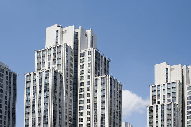 Apartments in Front of Blue Sky