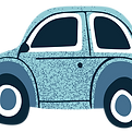 Blue Vintage Car Illustration