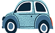 Blue Cartoon Car