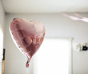 balão em forma de coração