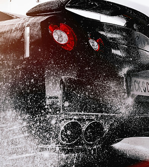 Car being washed