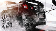 Car being washed