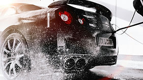 Car being washed
