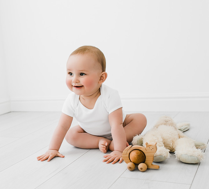 Smiling Baby Sitting