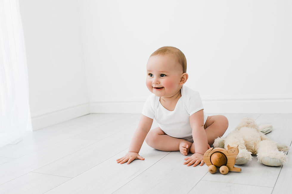 Smiling Baby Sitting