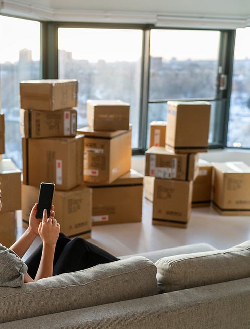 Packed Moving Boxes