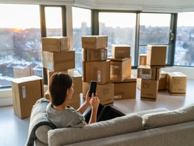 Packed Moving Boxes