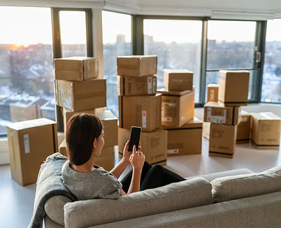 Packed Moving Boxes