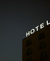 Hotel Sign At Night
