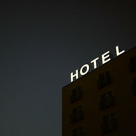 Hotel Sign At Night
