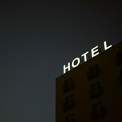 Hotel Sign At Night