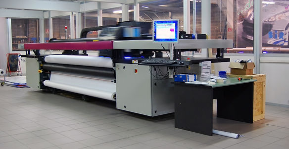 Digital printing system for printing a wide range of superwide-format applications