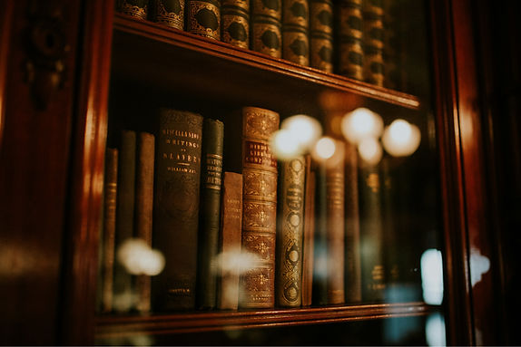 Antique Bookshelf View