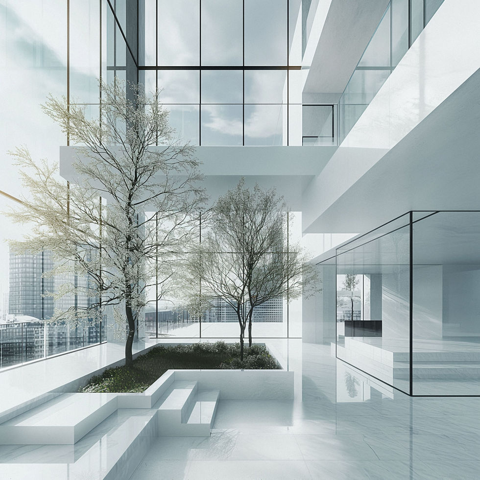 Modern Glass Atrium