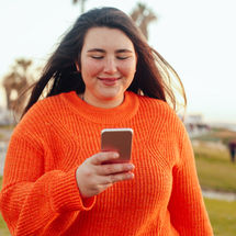 Woman texting