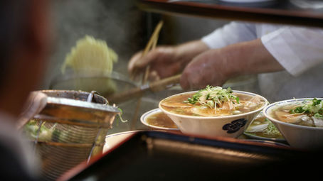 noodles sold in Asian street food style.
