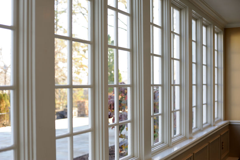 row of windows