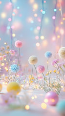 Décoration de fleurs pastel