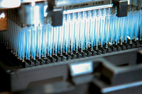 Lab Pipettes Closeup