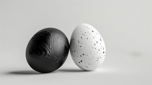 Black and White Eggs 