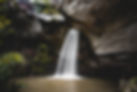 A waterfall