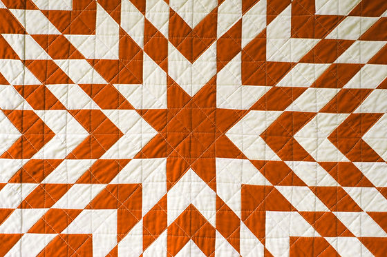 Orange and White Quilt