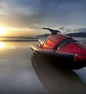 Jet Ski At Sunset