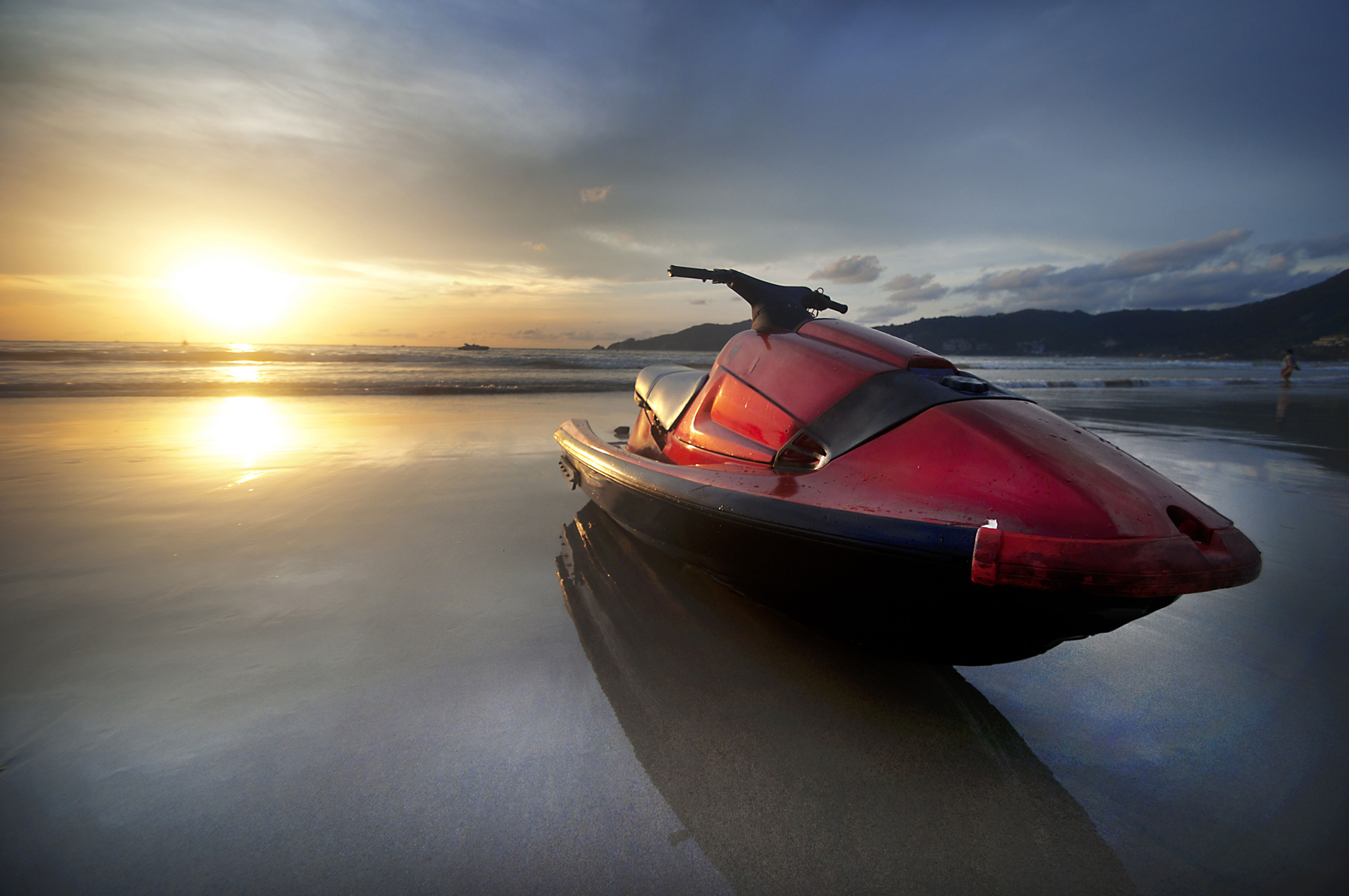 Jetski Landed on the Beach