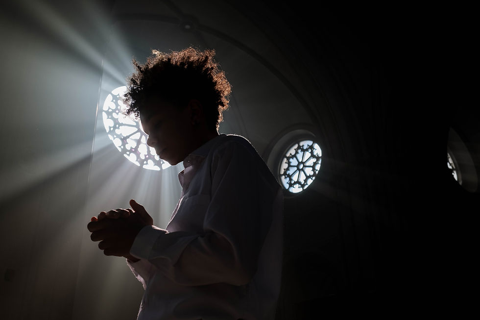 Silhouette In Prayer