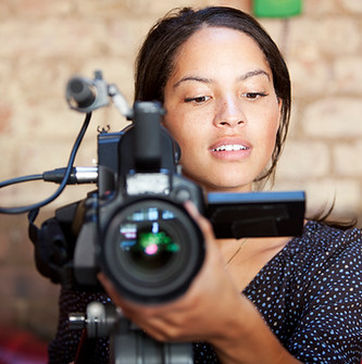 Femme, appareil photo