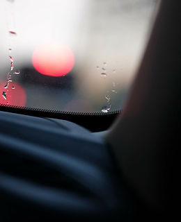 Raindrops on Car Window