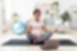 Maternity Yoga with Computer and Mat