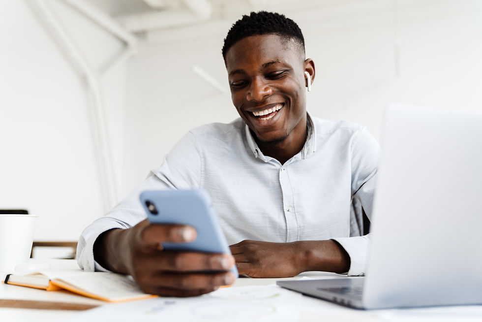 Man Using Smartphone