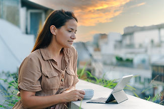Woman Using Tablet