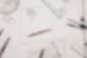 top view of architectural designs and pencil