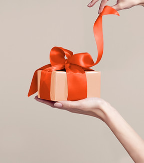 Cadeau avec ruban